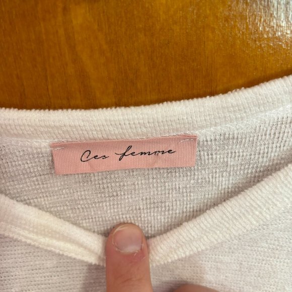 Ces Femme Cotton Blend Short Sleeve‎ Sweater - Picture 6 of 10